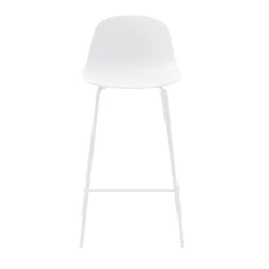 HEL Lot de 2 chaises de bar en plastique et métal H67,5cm