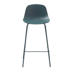 HEL Lot de 2 chaises de bar en plastique et métal H67,5cm