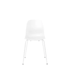 HEL Lot de 4 chaises en plastique et métal