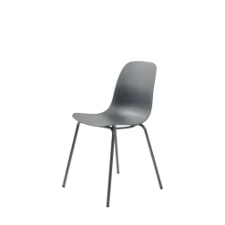 HEL Lot de 4 chaises en plastique et métal