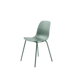 HEL Lot de 4 chaises en plastique et métal