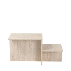 HEMY Table basse effet travertin