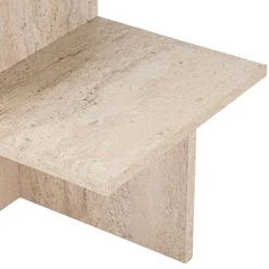 HEMY Table basse effet travertin