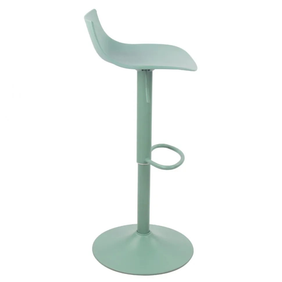 HERIBO Lot de 2 chaises de bar réglables en plastique et métal H58-79cm