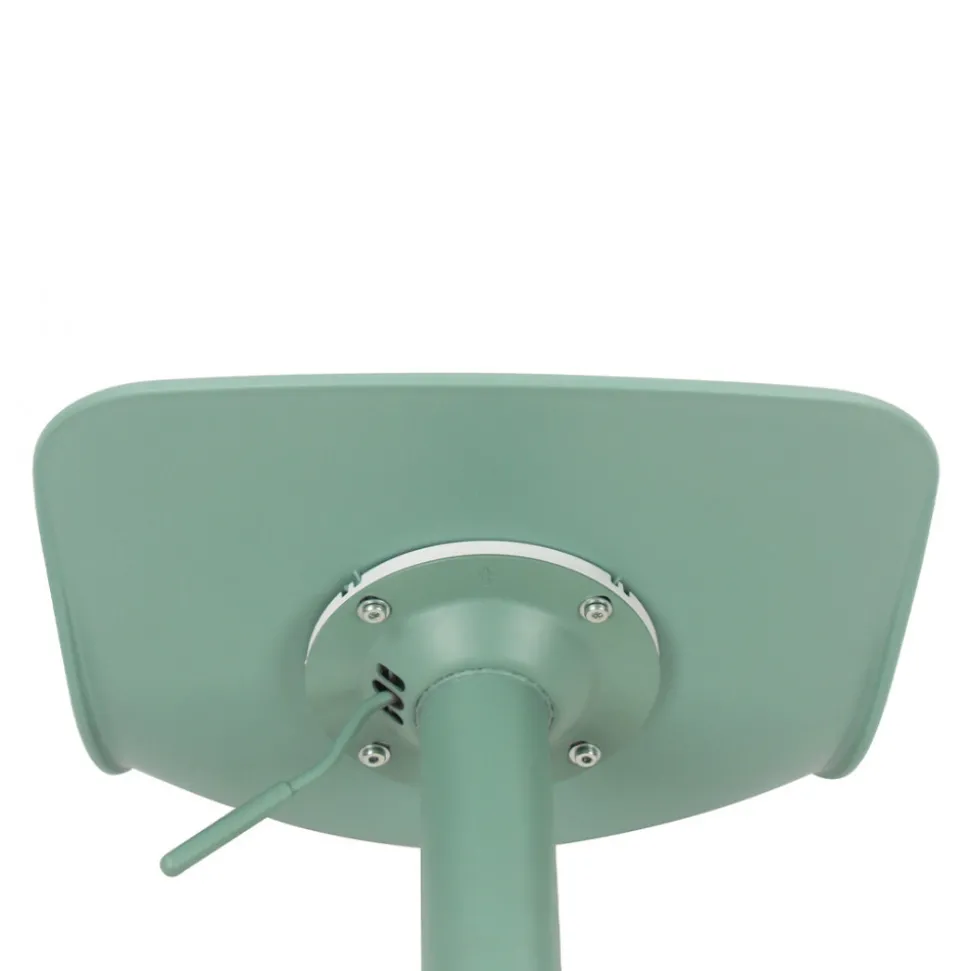 HERIBO Lot de 2 chaises de bar réglables en plastique et métal H58-79cm