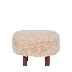 INVERNESS Pouf rond imitation fourrure ø50cm