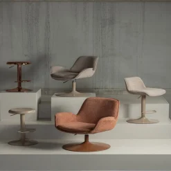 ISAAC Tabouret de bar réglable en métal H61-81cm