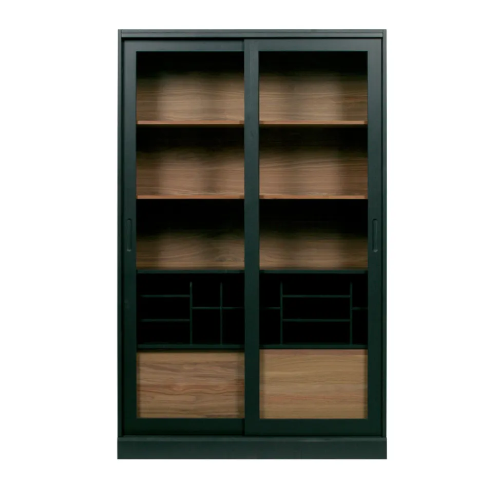 JAMES Vitrine 2 portes en bois H200cm