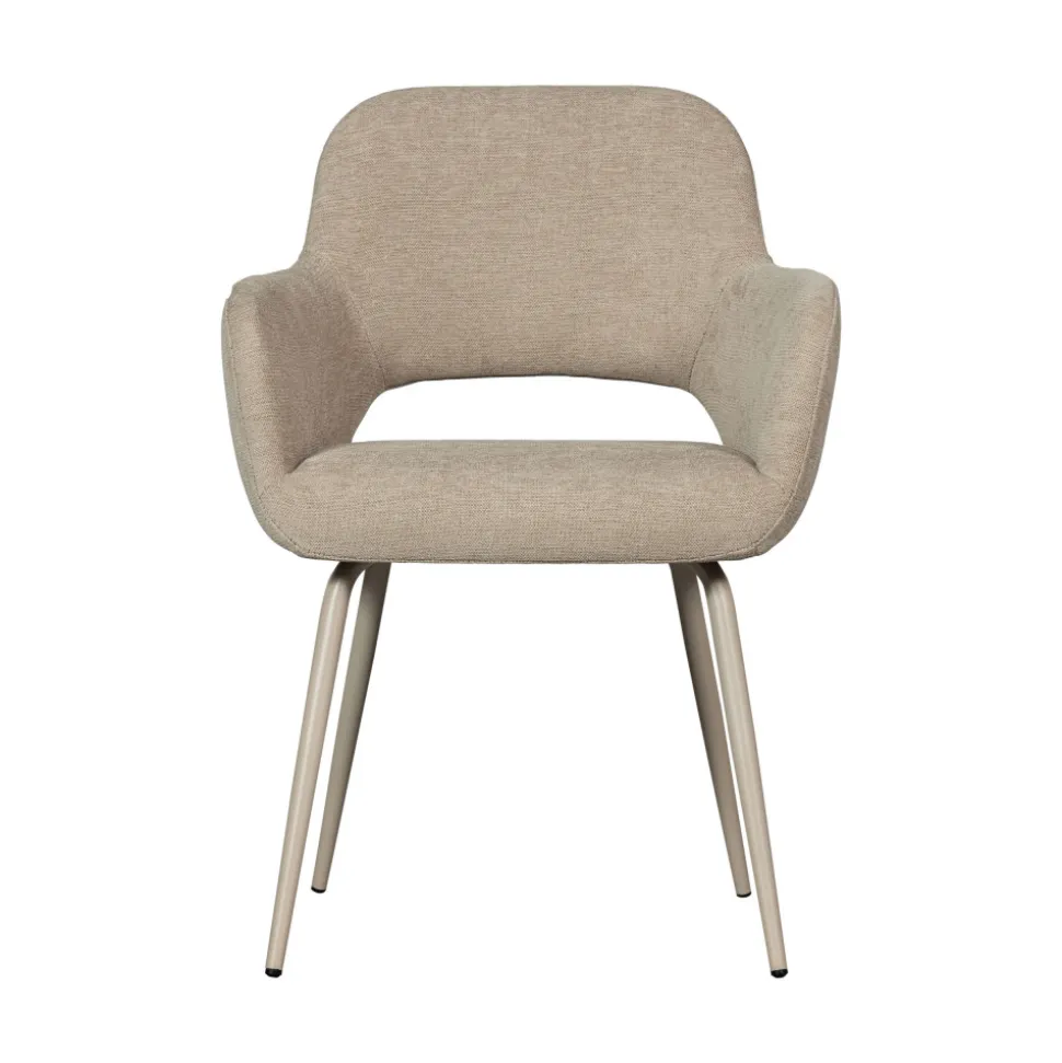 JENNY Lot de 2 fauteuils de table en tissu
