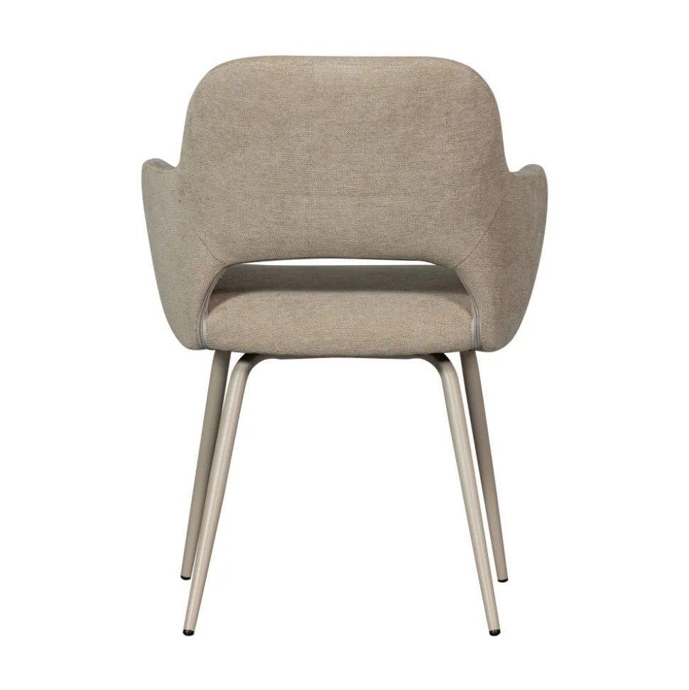 JENNY Lot de 2 fauteuils de table en tissu