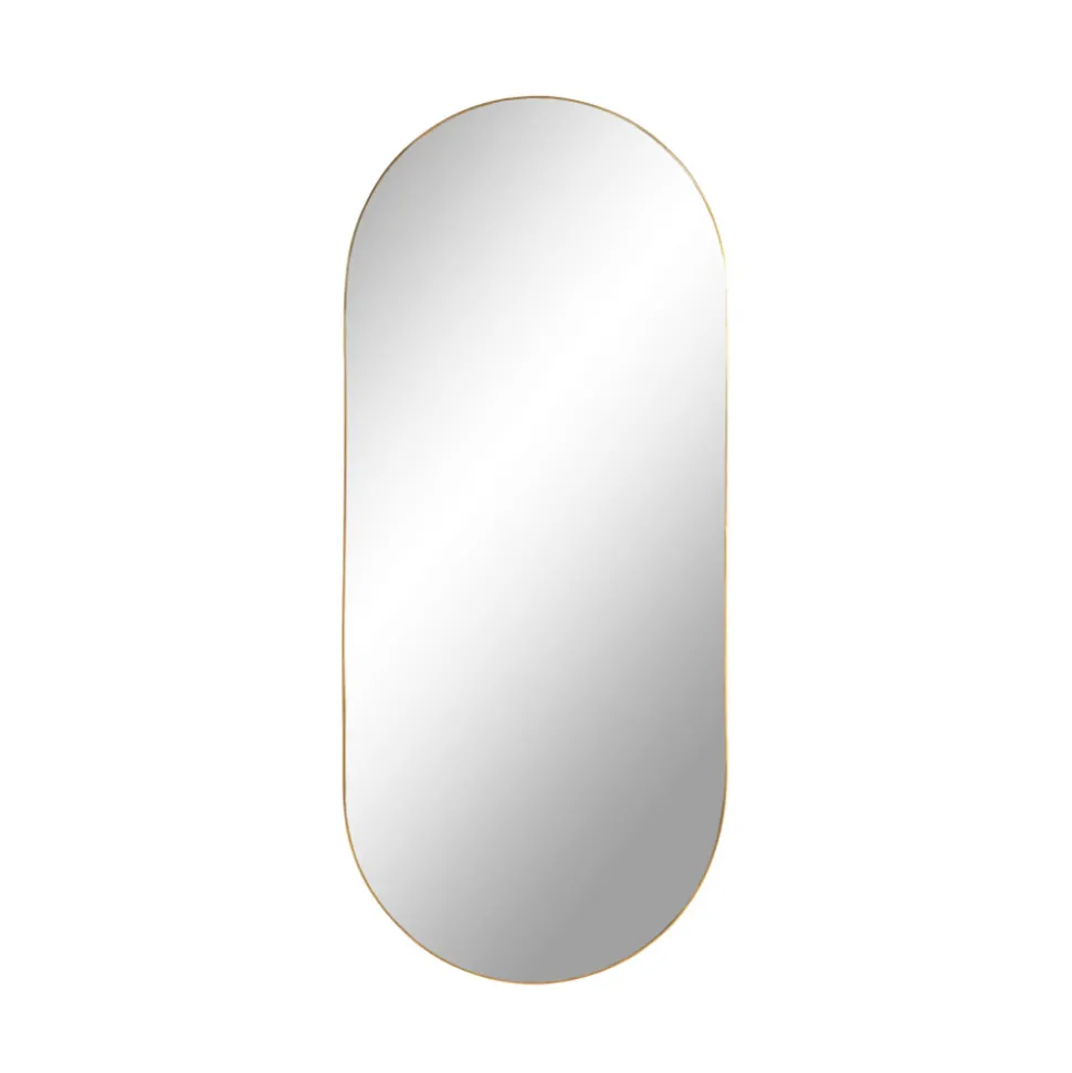 JERSEY Miroir ovale en métal 35x80cm
