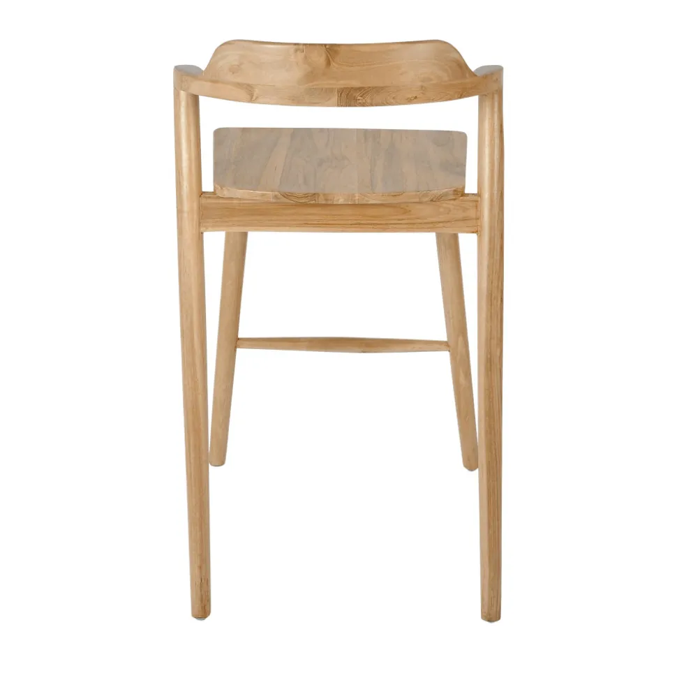 JOKO Lot de 2 chaises de bar en teck H65cm