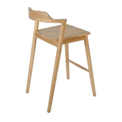 JOKO Lot de 2 chaises de bar en teck H65cm