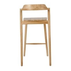 JOKO Lot de 2 chaises de bar en teck H75cm
