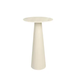 JOYA Table d'appoint ronde effet travertin ø40cm H70cm