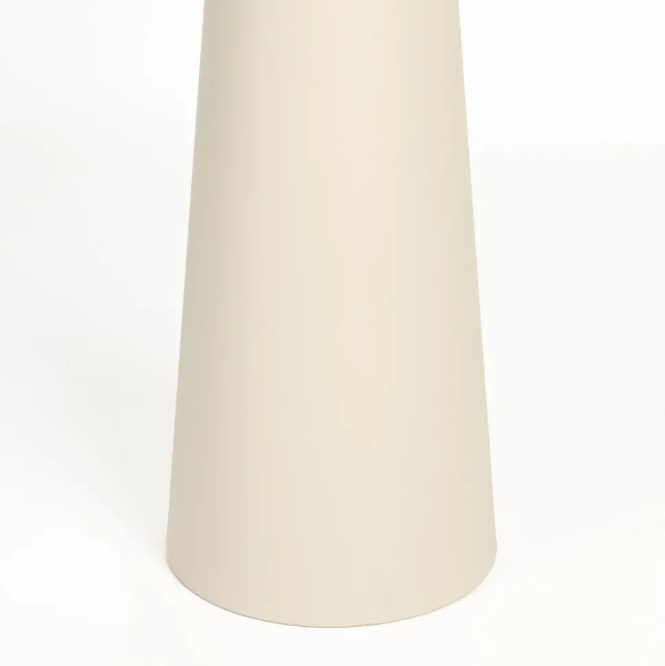 JOYA Table d'appoint ronde effet travertin ø40cm H70cm
