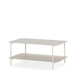 JUDITH Table basse rectangulaire en métal à double plateau