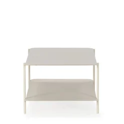 JUDITH Table basse rectangulaire en métal à double plateau