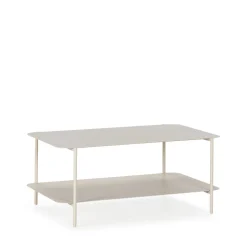 JUDITH Table basse rectangulaire en métal à double plateau