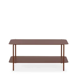 JUDITH Table basse rectangulaire en métal à double plateau