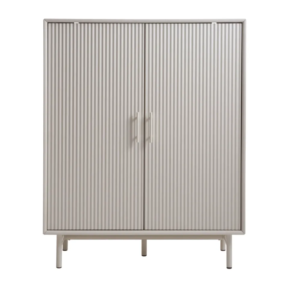JURA Buffet haut 2 portes en bois et métal H125cm