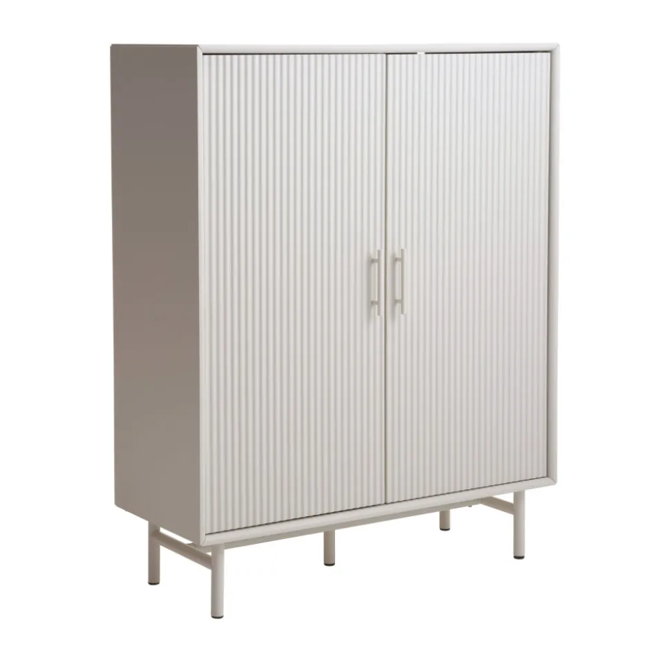 JURA Buffet haut 2 portes en bois et métal H125cm