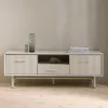 JURA Meuble TV 2 portes 1 tiroir en bois et métal L140cm