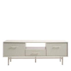 JURA Meuble TV 2 portes 1 tiroir en bois et métal L140cm