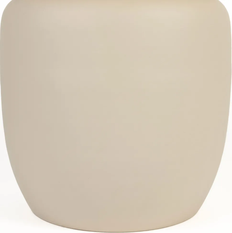 KARULA Table basse ronde effet travertin ø60cm