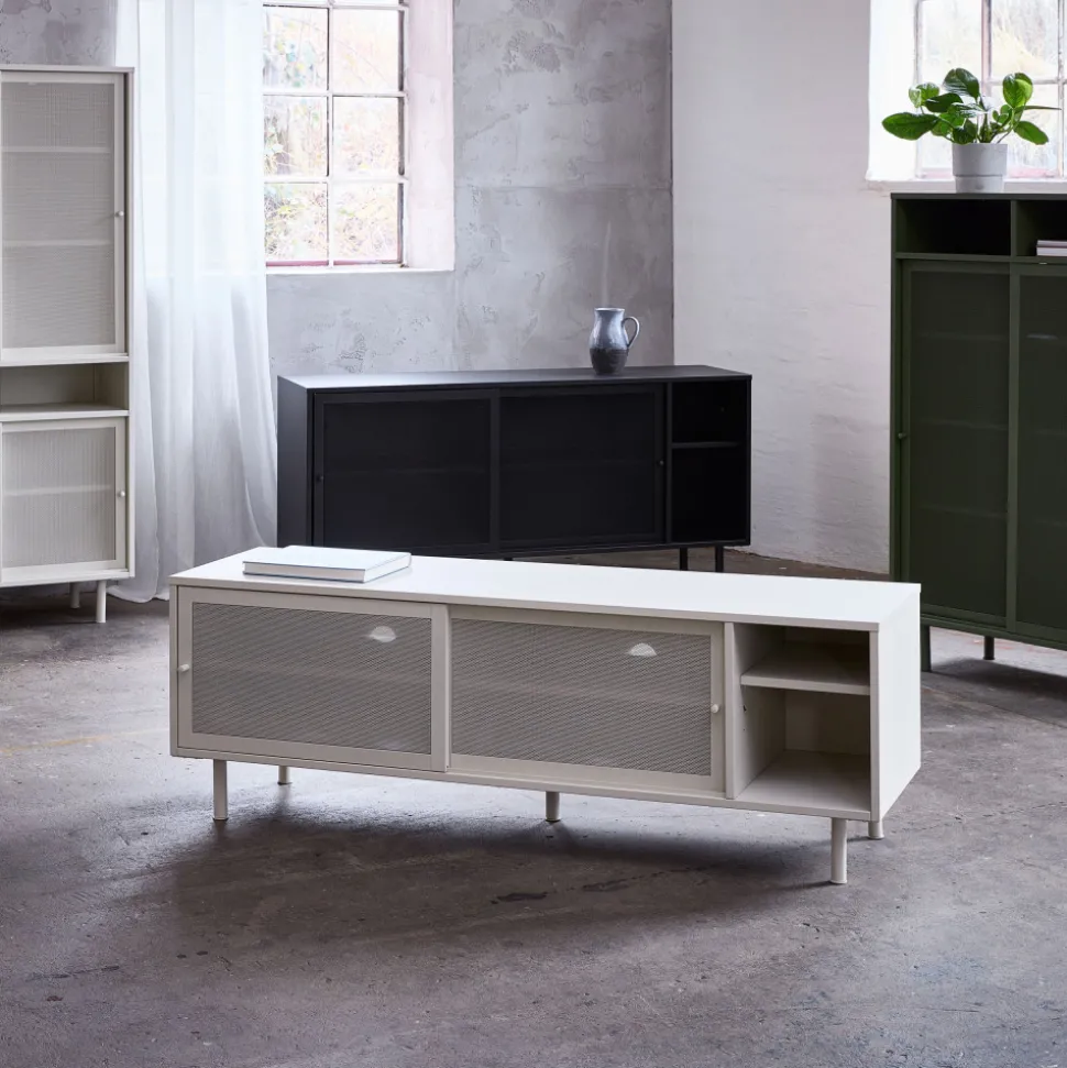 KISO Buffet 2 portes, 2 niches en métal L160cm