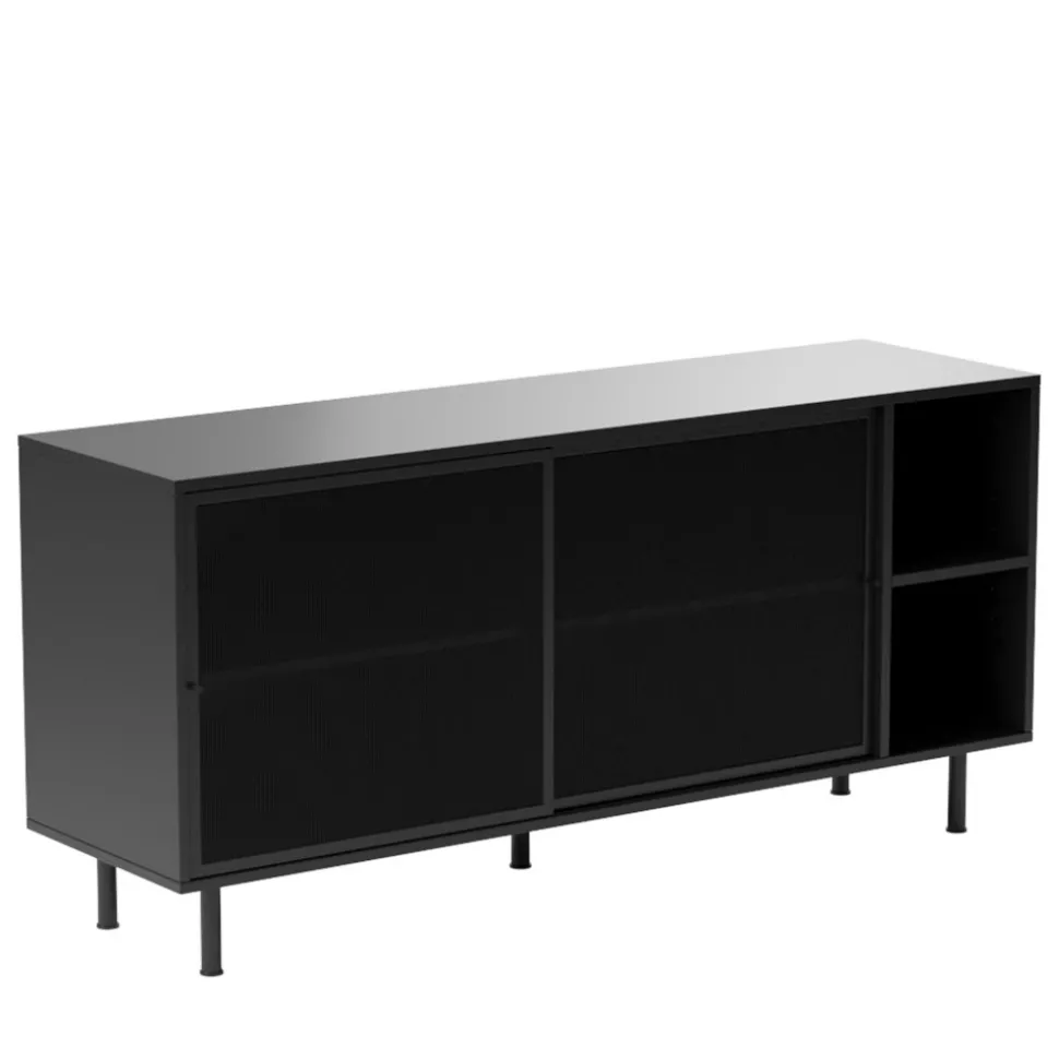 KISO Buffet 2 portes, 2 niches en métal L160cm