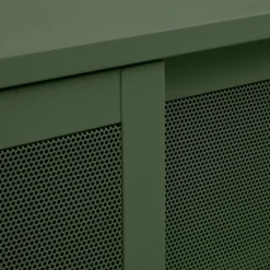 KISO Meuble TV 2 portes, 2 niches en métal L160cm