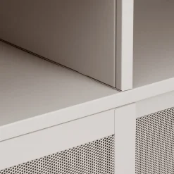 KISO Vaisselier 4 portes, 2 niches en métal H180cm