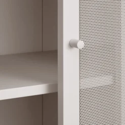 KISO Vaisselier 4 portes, 2 niches en métal H180cm