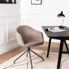 KOOIJ Chaise de bureau en tissu et métal