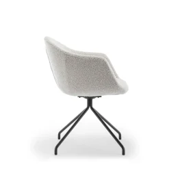 KOOIJ Chaise de bureau en tissu bouclette et métal
