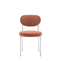 KYOTO Lot de 2 chaises en tissu pieds chrome