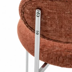KYOTO Lot de 2 chaises en tissu pieds chrome