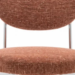 KYOTO Lot de 2 chaises en tissu pieds chrome