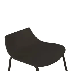 LAMER Lot de 4 chaises de bar en plastique et métal H66cm