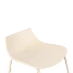 LAMER Lot de 4 chaises de bar en plastique et métal H66cm