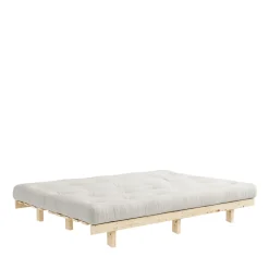 LEAN Canapé convertible en bois naturel et tissu