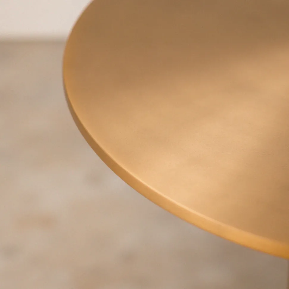 LECCO Table d'appoint en effet laiton et marbre ø41cm