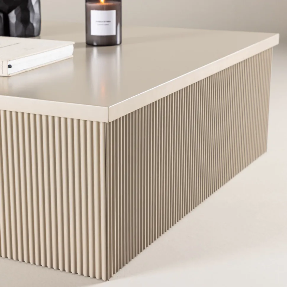 LENOX Table basse carrée en bois 90x90cm