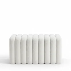 LETO Banc rembourré en tissu bouclette L79cm