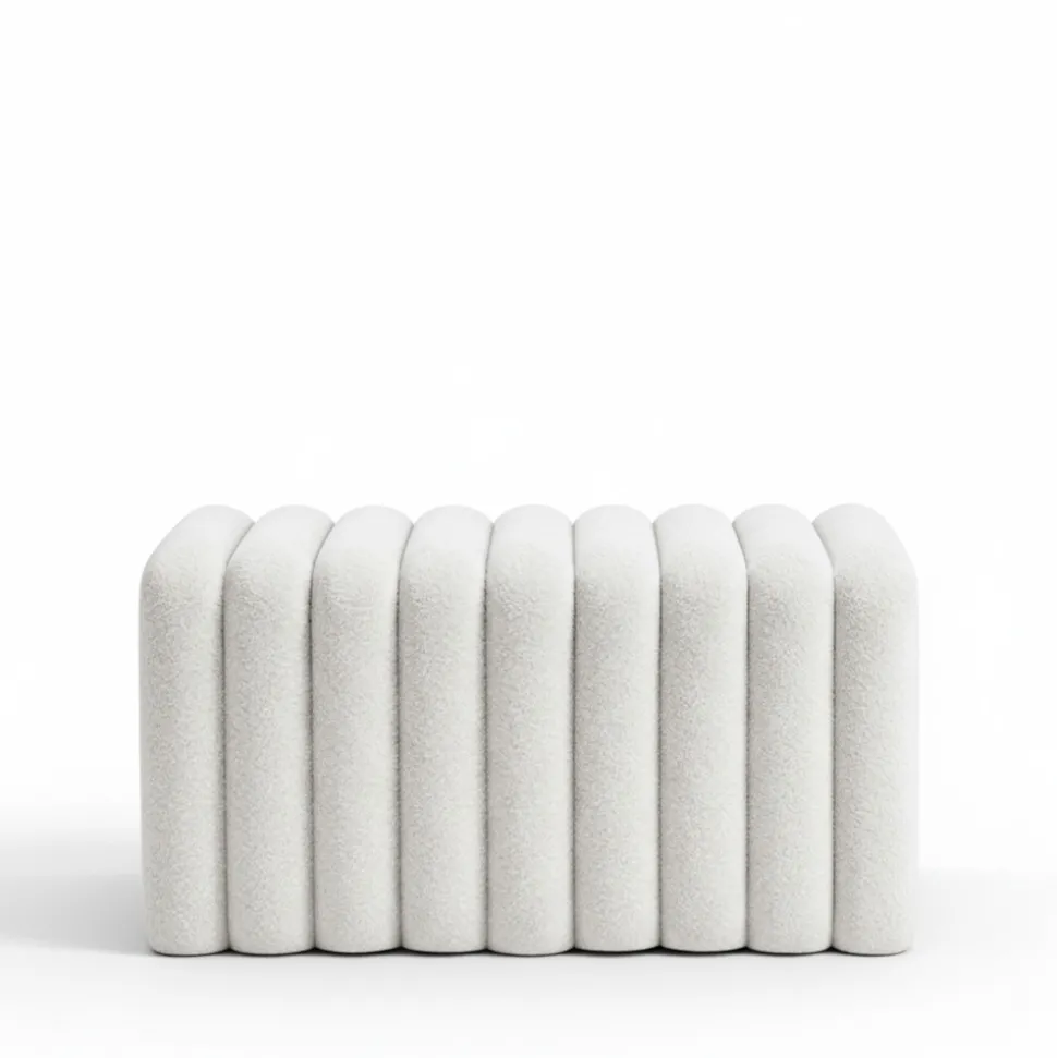 LETO Banc rembourré en tissu bouclette L79cm