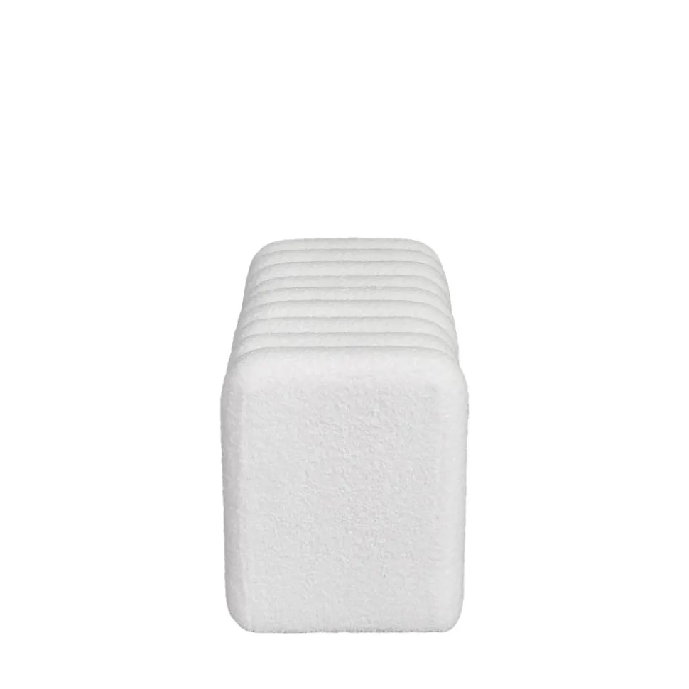 LETO Banc rembourré en tissu bouclette L79cm