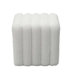 LETO Pouf rembourré en tissu bouclette