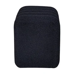 LETO Pouf rembourré en tissu bouclette