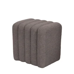 LETO Pouf rembourré en tissu bouclette